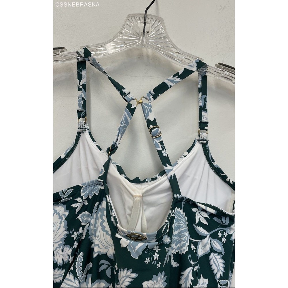 Jantzen Printed Cami Tankini with Comfort Core Brief - Blossom - Size 14‎ - Picture 7 of 7